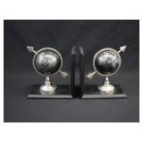 Pair MCM Globe Bookends