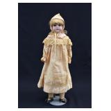 Antique German Porcelain Head Soft Body Doll