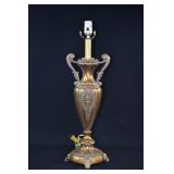 Vintage Neoclassical Style Brass Table Lamp