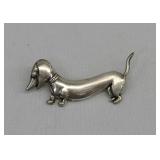 Sterling Silver Dachshund Wiener Dog Brooch