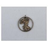 1935 Walking Liberty 1/2 Dollar Cutout Pendant