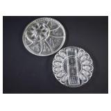 LE Smith Deviled Egg Dish & Indiana Glass Relish