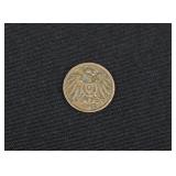 1912 German Empire 2 Pfennig Copper Coins