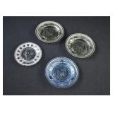 3 Westmoreland Eagle & 1 Washington Glass Plates