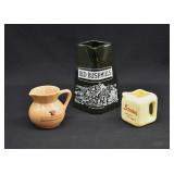3 Vintage Bar Advertising Pitchers