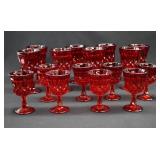 16pc Noritake PERSPECTIVE Ruby Red Glass Stemware