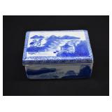 Qianlong Chinese Blue & White Porcelain Ink Pot