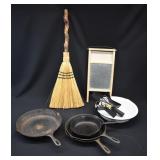**NO SHIPPING** Box Lot - Cast Iron Skillets+