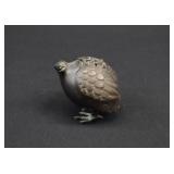 Asian KORO Cast Bronze Quail Incense Burner