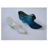 2 Fenton Art Glass Slippers