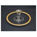 MORGANTOWN Glass Gold Encrusted Tray