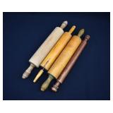 4 Vintage Wooden Rolling Pins