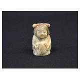 Signed Antique Japanese Carved Ivory Geisha Nesuke