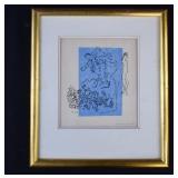 Marc Chagall Original Etching- FEMME ET ANGE