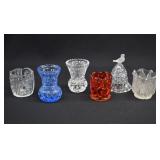 5 Vintage Toothpick Holders & a bell