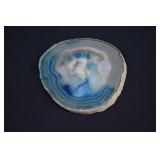 Brazilian Blue Agate Geode Slice Slab