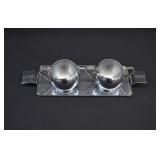 3-pc Art Deco REVERE Stainless Cream & Sugar Set