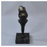 Art Deco JB Hirsch Cold Painted Bronze Pierrette