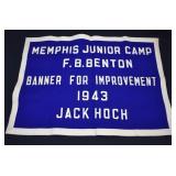 WWII Memphis Junior Camp Recognition Award Banner