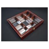 Mahogany Curio Wall Hanging Display Box