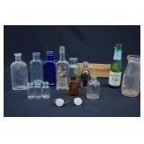 LOT- Assortment Antique & Vintage Small Bottles