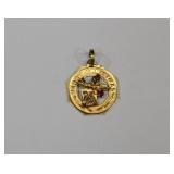 14kt & Ruby Christmas Charm