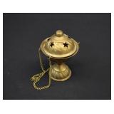 Vintage Egyptian Brass Hanging Thurible Censer