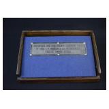 1956 CHESAPEAKE & OHIO C&O Railroad Plaque & Stand