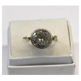 Sterling Silver Colorless Gemstone Ring