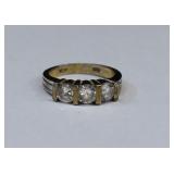 3 Stone CZ Sterling Silver Ring