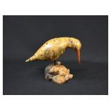 Paul Brinton PLOVER BURL BUCKEYE Carved Shorebird