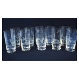 10 German Queen Lace Crystal WILDLIFE Highballs