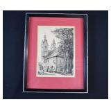 Original Richard Lux Etching- Maria Saal Church