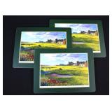 3 ST ANDREWS 18th Hole Golf Course Placemats
