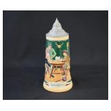 German TAVERN LIFE Lidded Beer Stein