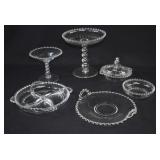 7 Imperial CANDLEWICK Glass Serving Pieces