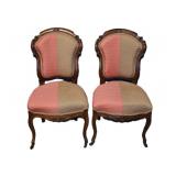 Pair Newly Re-upholstered VICTORIAN Parlor Chairs