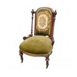 19th Century Victorian Carved Walnut Lady