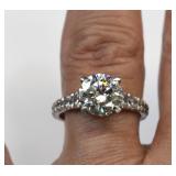 14kt White Gold 3.07ct Diamond Engagement Ring