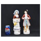 Pair Pre-1921 Japan Porcelain Colonial Figurines