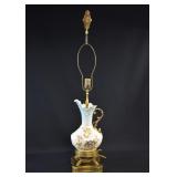 G&S Austrian Porcelain & Ormolu Brass Lamp