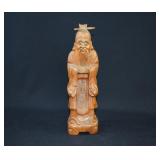 Chinese Carved Boxwood Statue of Confucius