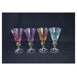 4 SOUTHERN LIVING Mixed Color Water Goblets