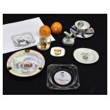 LOT- Souvenir Porcelain Ashtrays & More