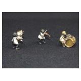 3 Cold Painted Bronze Black Americana Jazz Band
