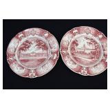 2- 1935 Wedgwood US Naval Academy Rose Plates