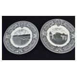 2- 1934 Spode US Naval Academy B/W Plates