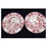 2- 1935 Wedgwood US Naval Academy Rose Plates