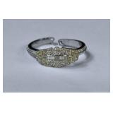 Art Deco Rhinestone Cuff Bracelet