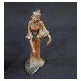 Cast Bronze Lady Mantel Clock Figure
